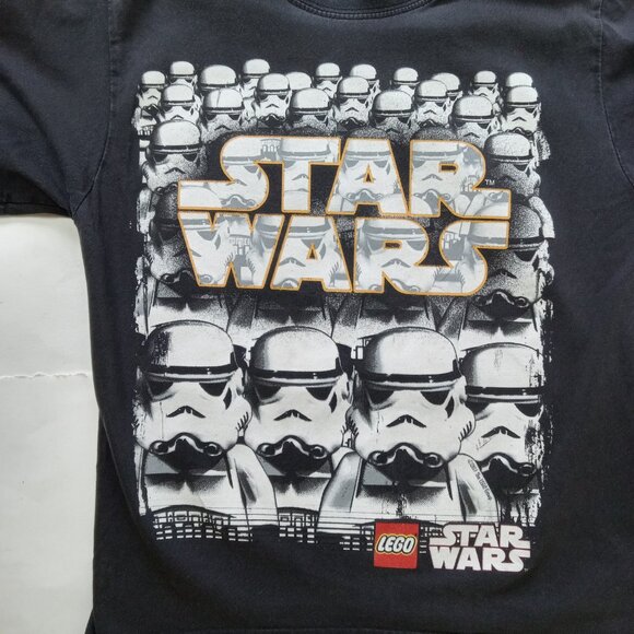 LEGO STAR WARS Storm Troopers Boy Child Shirt Size Med Black Cotton - Picture 3 of 9